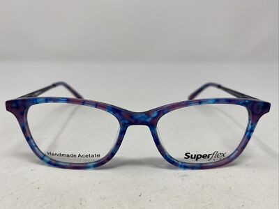 Superflex Kids SFK-240 S407 46-16-125 Blue/Purple Full Rim Eyeglasses Frame &G59