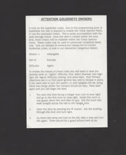 007 Goldeneye Game Shark Nintendo 64 N64 Registration Card INSERT ONLY Authentic