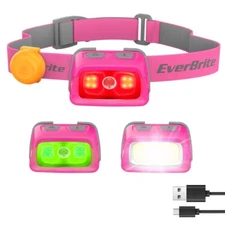 EverBrite 350Lumen Rechargeable Headlamp 7 Light Mode Head Light Bright Headlamp