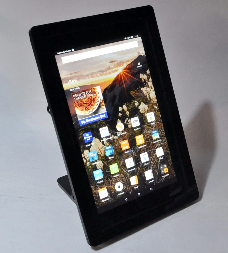 Amazon Fire 7 HD 8 10 Max 1 1 Antitheft Acrylic Case 4 Wall Mount, Desktop Stand - Image 3 of 4