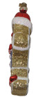 Radko Gingerbread Man Ornament w/Santa hat Bow-tie Candy Cane Sweater 5" Glass — photo 4