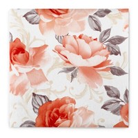Airlaid Serviette Rosalie In Aprikot, 40 X 40 Cm, 50 StüCk - Mank - Rosen