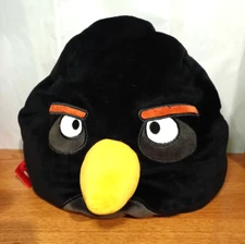 Angry Birds Black Bomb Bird 12" Bean Bag Plush Pillow Rovio