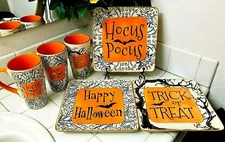 INHOMESTYLEZ Spectrum Designz Halloween Hocus Pocus Mug, OR Plate Set YOU PICK!!