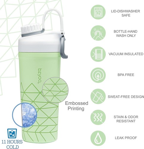 26 oz. Shaker Bottle Stainless Steel Double Wall keep cold Set of 2 - Afbeelding 26 van 33