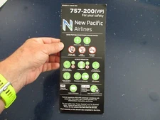NEW PACIFIC AIRWAYS B-757-200 VIP Airline Safety Card