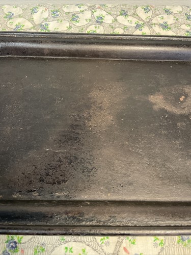 Cast Iron Griddle Sad Iron Heater No. 8 Gate Marked Oval with Handles 22” x 9.5” - Picture 3 of 9