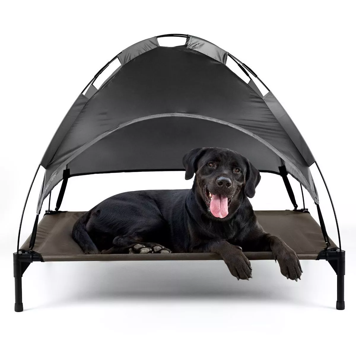 Premium XL Elevated Pet Dog Bed Roof Canopy Cot Portable Raised Washable Camping