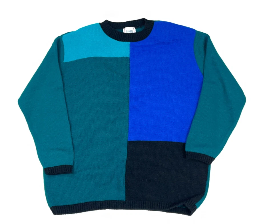90s color block best sale sweater
