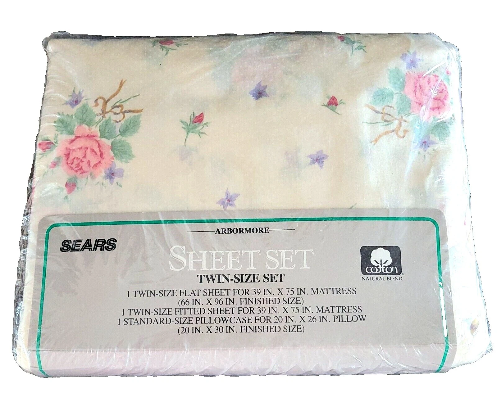 Sears Cotton Blend Floral Bed Sheets