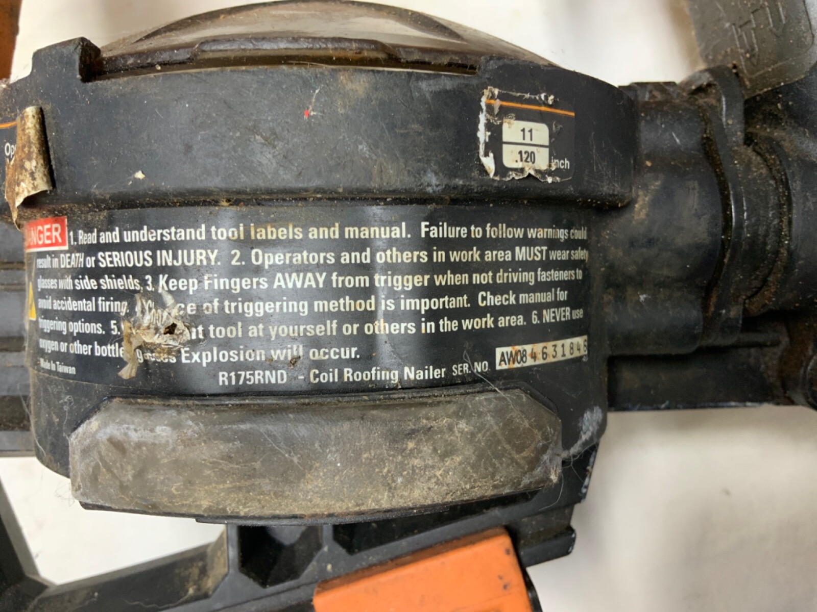 Ridgid Roofing Nail Gun R175RND PARTS ONLY