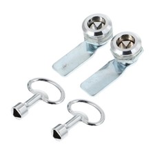 2 juegos de cerradura de tocador de llave de fontanero de metal cerradura triangular duradera cerradura de caja de armario