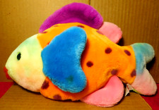 Ty Beanie Buddies Collection 1999 "Lips" Fish 8" x 13 1/2" x 4" Multi-Color