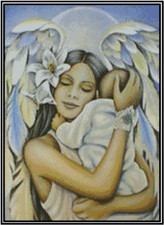 Angel with Baby Counted Cross Stitch Chart No.49-112