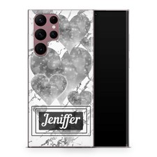 PERSONALIZED Name Floral Marble Print GEL CASE FOR SAMSUNG S22 S21 S20 Plus A73