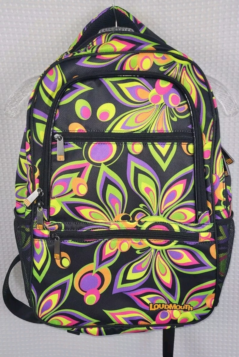 Loudmouth Multicolored Backpack Bag 17X13 lots of pockets Loudmouth Multicolored Backpack Bag 17X13 lots of pockets | eBay main image 3