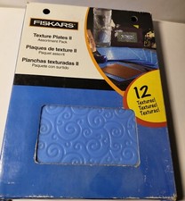 Fiskars Texture Plates Assortment Pack II Combo NIP New NOS 12 Textures