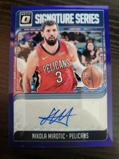  2018-19 Donruss Optic Signature Series Purple #34 Nikola Mirotic AUTO SP