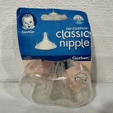 Gerber Classic Fast Flow Nipple 2-Pack New Traditions SureFlow Baby Bottle