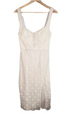 Astr The Label Midi Lace Dress Sz Small White Corset Coquette Event Romantic