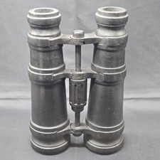 VTG Handcarved Wood Binoculars Decor W/Moving Pieces Large 11" Solid Wood Art