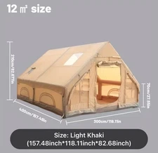 Glamping Outdoor Inflatable Camping Tent w/ Pump Easy Setup Pop-up tent4-6person