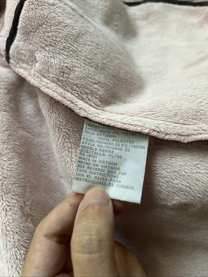 Moletom com capuz vintage Mudd com zíper tamanho XL marrom e rosa - Imagem 3 de 4