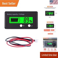 Battery Capacity Indicator Meter 12v-84v Lcd Volt Gauge For Golf Cart Rv