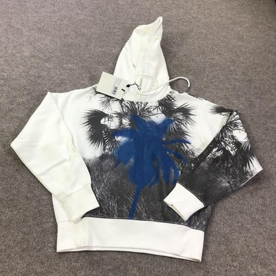 Kenzo Hoodie Mens Small White High Summer Classic Palm Tree Graphic Pullover