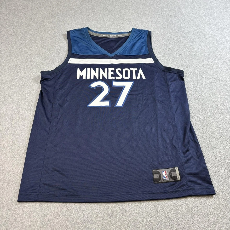 Minnesota Timberwolves Jersey Mens Large Blue NBA Gobert 27 Fanatics Signed - Image 2 of 4