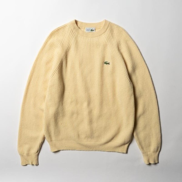 Men Lacoste Sweater Yellow Wool 38 / M / 46