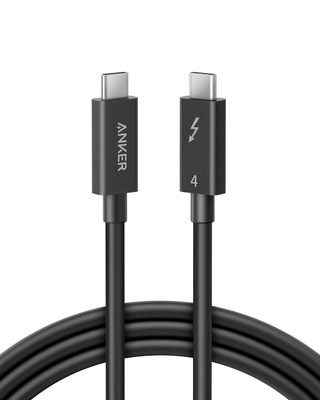 Thunderbolt 4 Zertifiziertes Kabel 6,6 Fuß USB C auf USB C Kabel mit 100W Aufladen