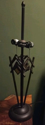 30” Arts & Crafts Stained Glass Table Lamp Base Mission Colour Creation Timeless