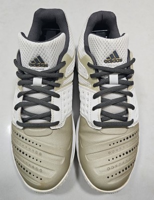 ADIDAS Court Stabil 12 Metallic Gold White Indoor Court Shoes Sneakers Womens6.5