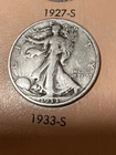 1933-S Walking Liberty Half Fine See Walker Listings And Auction for Your Set!