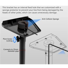 Mount Stand for Gen 3 Satellite Dish Mast Poles Improve Signal Reception
