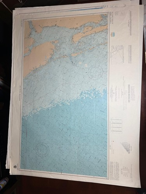 #ad Original 1989 USGS Bathymetric Fishing Map: CHARLOTTE HARBOR FL 42quot;x32quot; $150.00