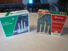 Vtg 3 Lite Candolier / Light Candelabra Dripping Wax Lot of 2- 1 NOMA & 1 BEACON