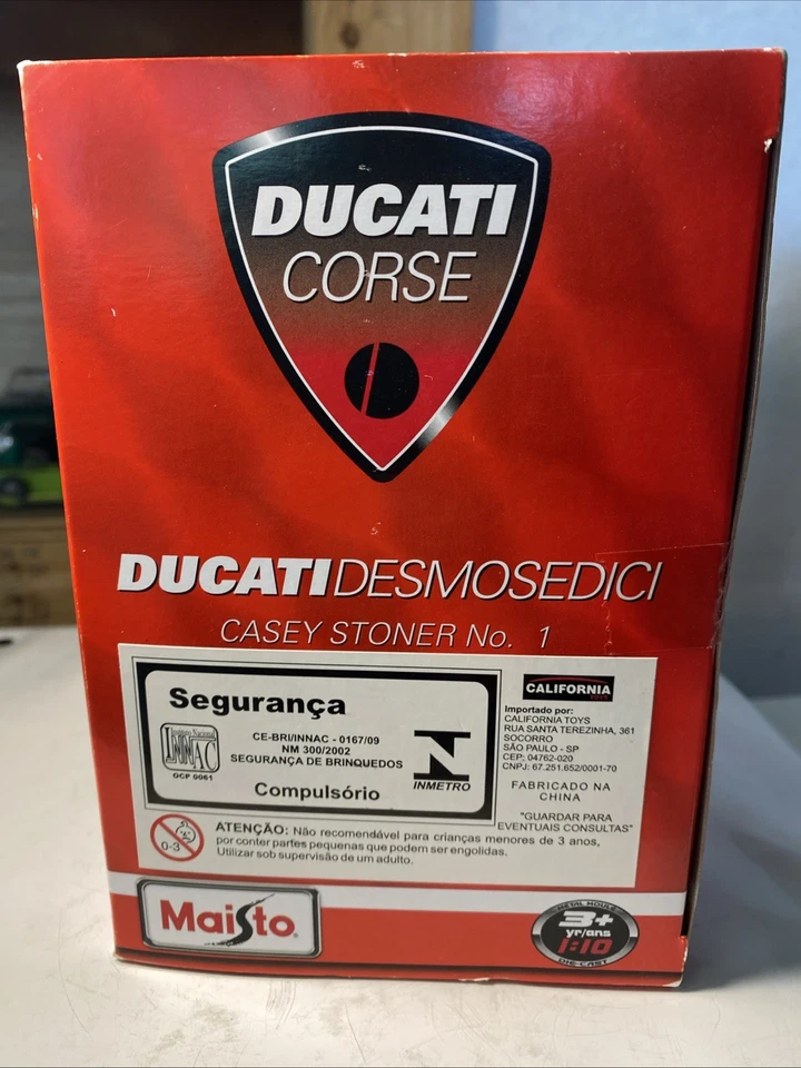 Casey Stoner 1:10 Scale Maisto Ducati Desmosedici Unopened Box - Image 2 of 4