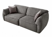 Graues Modulares 3-Sitzer-Sofa Stoffsofa Modernes Polstersofa WohnzimmermöBel