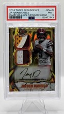 2024 Topps Resurgence Jayden Daniels Ignite Gold Power Surge RPA 42/50 PSA 9