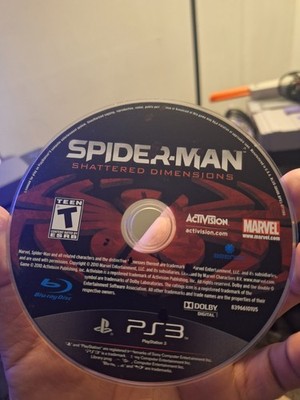 Spider-Man Shattered Dimensions PlayStation 3 Disc Only Damaged For Parts
