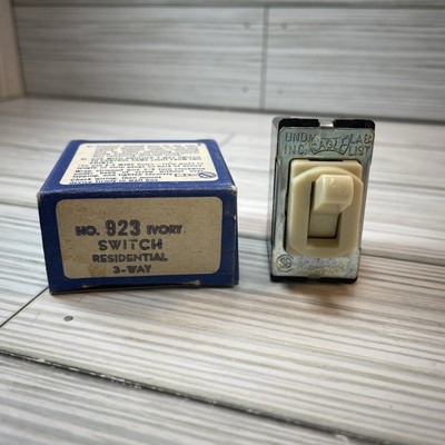 Vintage Eagle Electric 3-Way Light Switch No. 923 Ivory Residential