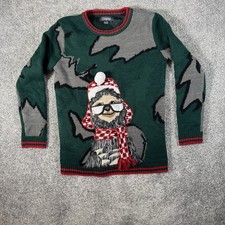 33 Degrees Ugly Christmas Sweater XL 18/20 Sloth Winter Kitsch Holiday Party