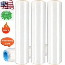 18" x 3000' 80 Gauge 8 Rolls Pallet Wrap Stretch Film Hand Shrink Wrap 3000FT