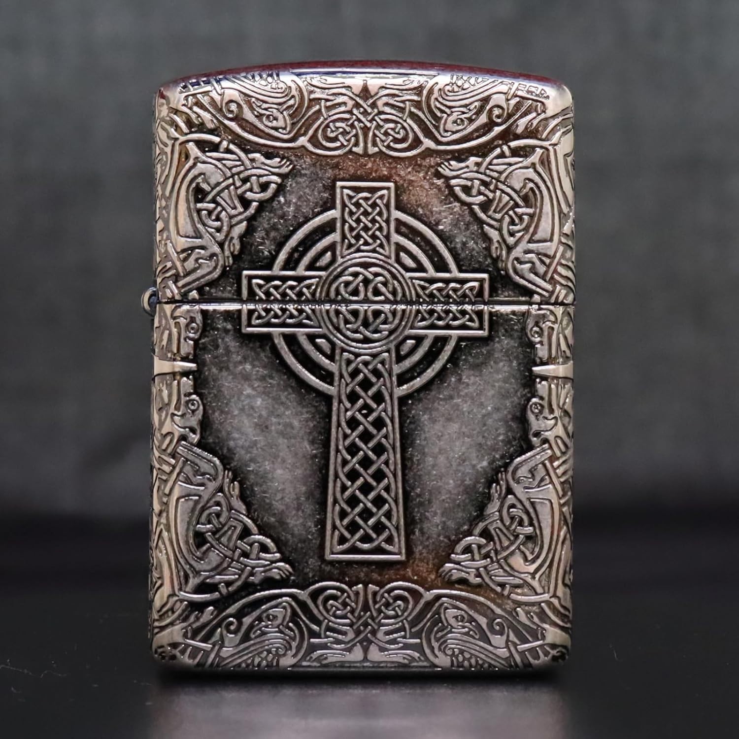ZIPPO/Armor ZIPPO Armor Celtic Cross NICKELIBUSHI Barrel, Celtic-CRS-Nib, Silver