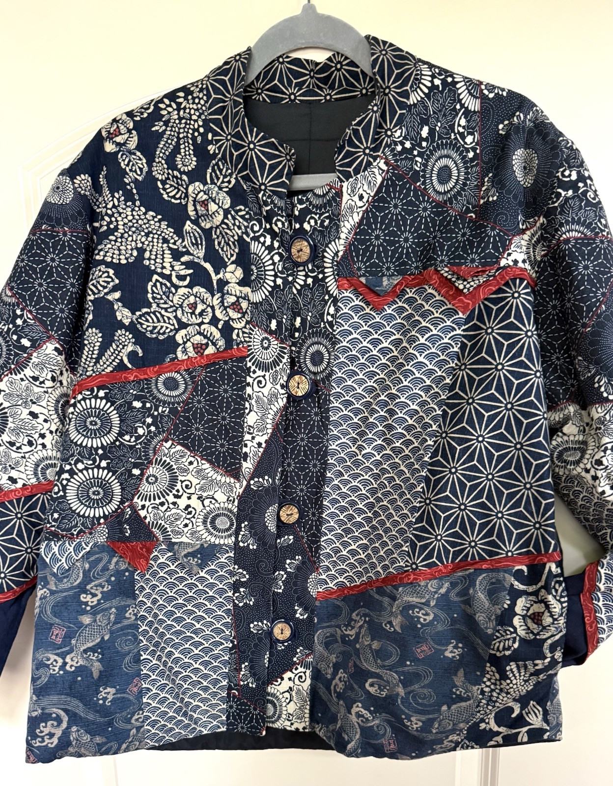 Artsy Patchwork Jacket, XL,Quilt Lined,Baroque,Ar… - image 1
