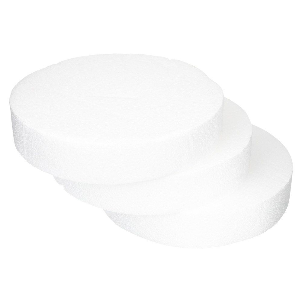 3 Pcs Foam Disc Flower Arranging Supply Polystyrene Shapes Crafts