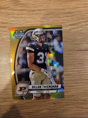 2024 Bowman University Chrome - Dillon Thieneman #62 Gold Refractor /50 (RC)