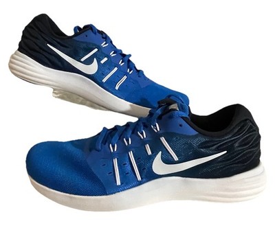 Mens Size 9 Nike Lunarstelos Running Shoe Black Blue Excellent condition